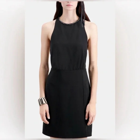 princess polly baby blue dress Black Backless chain dress – Leiluna Collection main image 1